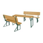 Table pique - nique enfants - roba - pliable - 2 bancs avec dossiers - bois massif - 4 places
