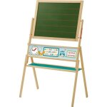 Tableau enfant - roba - abc eule - bois - double face magntique - 69x42x112 cm