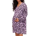 Robe dallaitement noire / violette femme mamalicious tess
