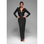 Robe de bal kate manches longues - ombre - pour femme - noir