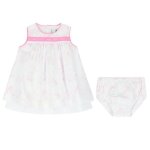Robe blanche et rose pour b�b� fille