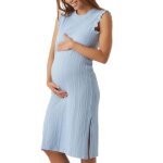 Robe bleu femme vero moda marternity nika