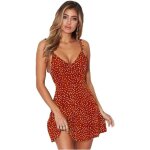 Robe  bretelles courte  pois robe dt vtements rouge femmes fbc50