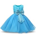 Robe crmonie princesse bb - fille sans manches en tulle robe de bal avec ceinture noeud papillon ...