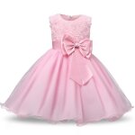 Robe crmonie princesse bb - fille sans manches en tulle robe de bal avec ceinture noeud papillon ...