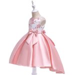 Robe de crmonie princesse fille imprim en tulle robe de mariage mi - longue sans manches avec ceinture ...