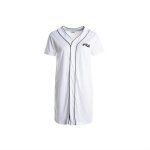 Robe chemise femme fila robin button baseball dress - blanc - 100% polyester