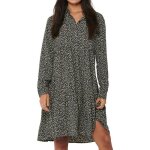 Robe chemise à fleurs noir et bleu femme jdy piper Robe chemise à fleurs noir et bleu femme jdy piper