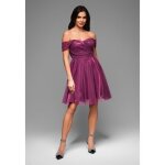 Robe de cocktail sans manches - ombre - pour femme - bordeaux