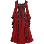 Robe costume femme steampunk robes avec manches trompette dguisement adulte maxi robe de soire manches ...