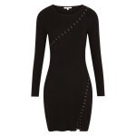 Robe courte ajust�e - non sp�cifi� - non sp�cifi� - noir - manches longues - fente lat�rale