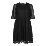 Robe courte dentelle kayle manches 3 / 4 black femme vila