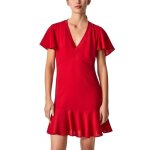 Robe courte fluide col v iria - pepe jeans - rouge - femme - adulte Robe courte fluide col v iria - pepe jeans - rouge - femme - adulte
