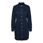 Robe courte en jean ajust�e - marque - bleu - femme