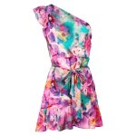 Robe courte - morgan - rose - coupe ajustée - multicolore - blanc Robe courte - morgan - rose - coupe ajustée - multicolore - blanc