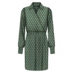 Robe courte only - femme - vert - manches longues - col cache - coeur Robe courte only - femme - vert - manches longues - col cache - coeur