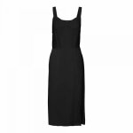 Robe d�bardeur droite longueur midi fente c�t� femme vero moda