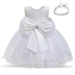 Robe en dentelle pour petite fille - princesse - motif floral - fte de mariage - baptme - anniversaire ...