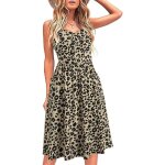 Robe dt - femme - a - line - bretelles - col en v - imprim bouton