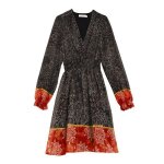 Robe dinah imprim�e noire femme la petite etoile