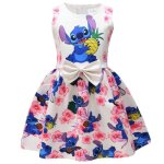 Robe fantaisie pour filles - lilo and stitch - princess party - blanc Robe fantaisie pour filles - lilo and stitch - princess party - blanc