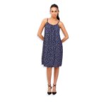 Robe dt lgre  bretelles pour femme - coupe ample - bleu marine fleuri - taille unique 36 / 38
