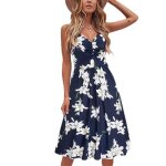 Robe femme ete robe chic et elegant mi longue portefeuille robe de soiree casual avec poches motif floral ...