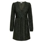 Robe col cache coeur kaki zebr� femme jdy