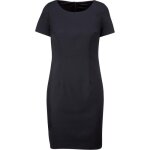 Robe femme - kariban - manches courtes - bleu marine - coupe classique cintre