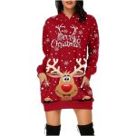 Robe femme robe de noel moche imprim wapiti moche automne hiver chaude dcontract pull noel femme drole ...
