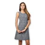 Robe femme - smash - imprim� gris - sans manches - longueur genoux - col rond