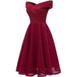 Robe femmes soire cocktail chic sur lpaule jupe asymtrique sans manches fleur en dentelle mariage ...