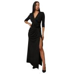 La modeuse - robes - robe longue et moulante fendue sur le ct. modle  dcoupe dot dune fleur 3d ...