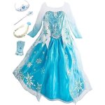 Robe de fille - cadeau de nol - costume denfant - bleu - taille s  xxl