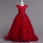 Robe fille mariage et c�r�monie demoiselle loose p�tales longue style robe enfant fille pourperformances ...