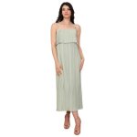 Robe fluide - non sp�cifi� - longue - vert clair - bretelles r�glables - col volant�