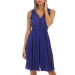 Robe patineuse avec dos ouvert smock� et bouton en haut. dot�e dune doublure satin�e et de coques de ...