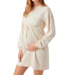 Robe de grossesse beige femme mamalicious yates mary