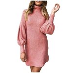 Robe hbijw pull à col roulé à manches longues robe tricotée à col haut et dhiver robe pull pull robe ... Robe hbijw pull à col roulé à manches longues robe tricotée à col haut et dhiver robe pull pull robe ...