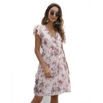 Robe impression � la taille rose femme grande v�tements qw397