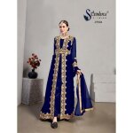 Robe indienne caftan takchita abaya karakou rock bleu - femme - adulte