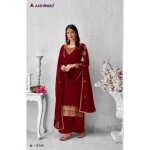 Robe indienne pakistannaise salwar kameez ashwirind rouge bordeaux eid mariage churidar anarkali caftan ...