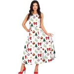 Robe longue blanche à motifs noël femme Robe longue blanche à motifs noël femme