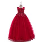 Robes longue de crmonie princesse fille en dentelle sans manches robe brode de soire mariage 4 - ...