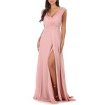 La modeuse - robes - robe de soirée longue avec fente sur le devant. présence de coussinets de maintien ... La modeuse - robes - robe de soirée longue avec fente sur le devant. présence de coussinets de maintien ...