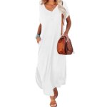 Robe longue femme robe dété décontractée À manches courtes et col en v robe de plage maxi décontractée ... Robe longue femme robe dété décontractée À manches courtes et col en v robe de plage maxi décontractée ...