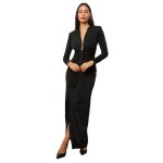 La modeuse - robes - robe longue et moulante fendue sur le ct. modle dot dun dtail nou sur lavant. ...