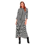 Robe longue femme - yas - savanna - noir et rayures blanches - 100% viscose lenzing? ecovero? Robe longue femme - yas - savanna - noir et rayures blanches - 100% viscose lenzing? ecovero?