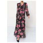 Robe longue noir femme - marque - modle - coupe longue - taille standard - ceinture - longueur 102 cm ...