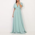 La modeuse - robes - robe longue fluide et plissée à manches papillons. dotée de coques de maintien et ... La modeuse - robes - robe longue fluide et plissée à manches papillons. dotée de coques de maintien et ...